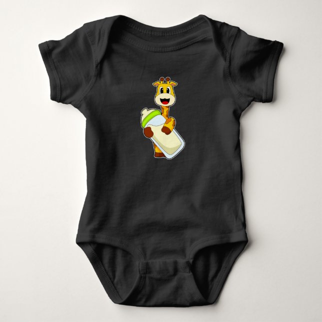 Body Para Bebé Giraffe Bebé Leche (Anverso)