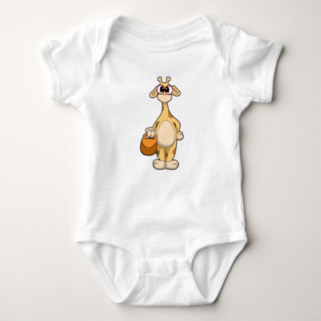 Body Para Bebé Giraffe con gafas y bolsa (Anverso)