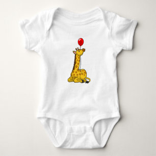 Body Para Bebé Giraffe con globo