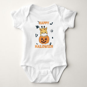 Body Para Bebé Giraffe en jirafas tristes de calabaza Feliz Hallo