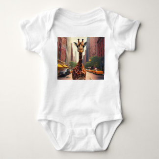Body Para Bebé Giraffe en la camiseta de Nueva York