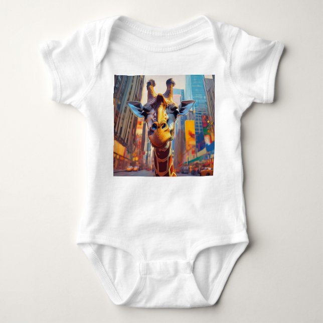 Body Para Bebé Giraffe en Nueva York (Anverso)