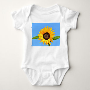 Body Para Bebé Girasol amarillo contra el sol en el cielo azul -