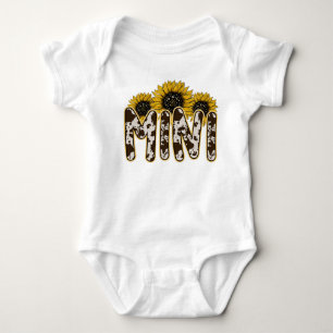 Body Para Bebé Girasol de Impresión de Vaca• Estética Country Wes