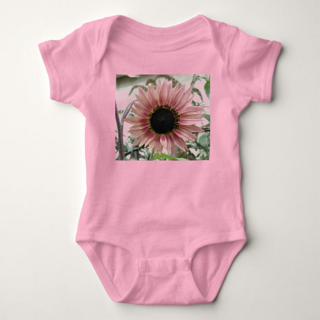 Body Para Bebé Girasol Rosa Pálido (Anverso)