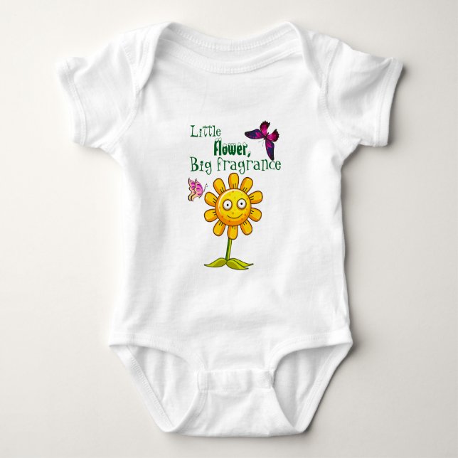 Body Para Bebé Girasol y mariposas  (Anverso)