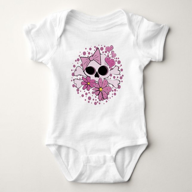Body Para Bebé Girlie Punk Skull (Anverso)