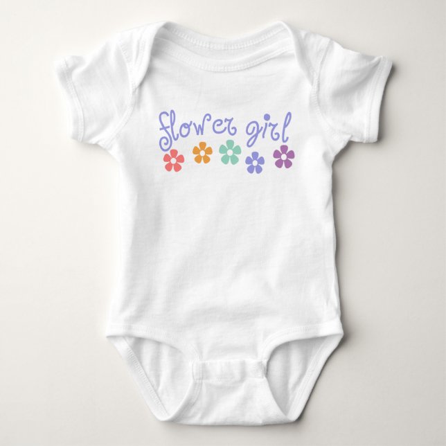 Body Para Bebé Girly-Cue Flower Girl (Anverso)