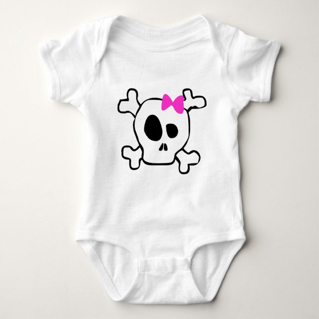Body Para Bebé Girly Skull (Anverso)