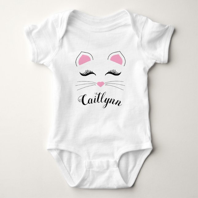 Body Para Bebé Glam Cat Name (Anverso)