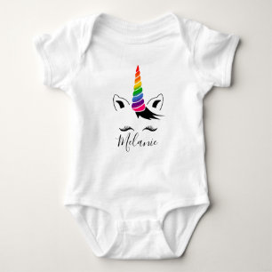 Body Para Bebé Glam Rainbow Unicorn