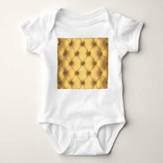Body Para Bebé Glamour dorada: Lujosa decoración interior. (Anverso)