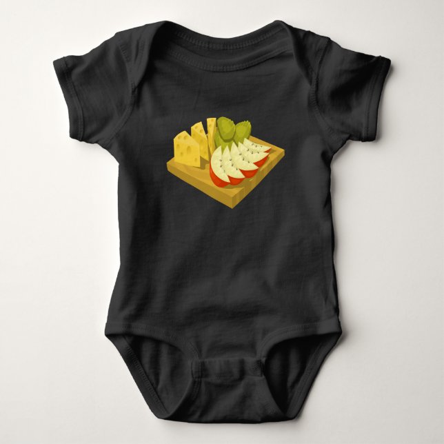 Body Para Bebé Glitch Food snack (Anverso)