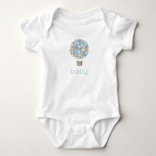 Body Para Bebé Globo aerostático azul caliente