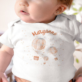 Body Para Bebé Globo de aire caliente rosa 1º cumpleaños