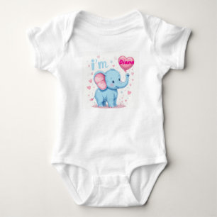 Body Para Bebé Globo de elefante bebé
