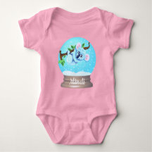Globo de nieve de koala oso rosa azul niña