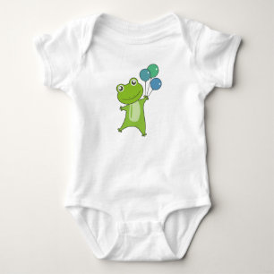 Body Para Bebé Globos Verdes de Rana Animales Divertidos para Niñ