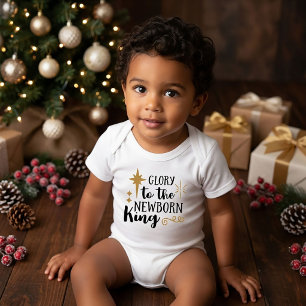 Body Para Bebé Gloria Al Rey Recién Nacido Regalo De Navidad