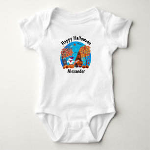 Body Para Bebé Gnome De Halloween Y Fantasma Con Texto