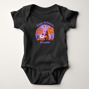 Body Para Bebé Gnome De Halloween Y Fantasma Con Texto