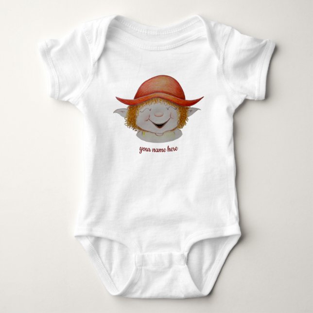 Body Para Bebé Gnome Finn ~ personalisierbar - (Anverso)