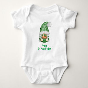 Body Para Bebé Gnome Verde Lindo Adorable Día de San Patricio 