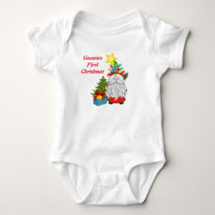 Body Para Bebé Gnomies First Christmas