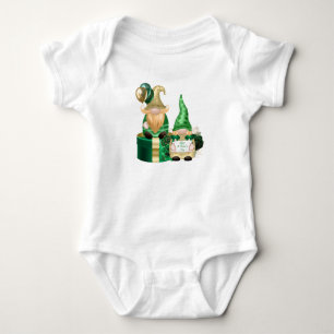 Body Para Bebé Gnomos felices de San Patricio