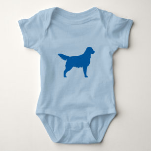 Body Para Bebé Golden retriever (azul)