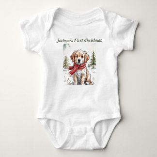 Body Para Bebé Golden Retriever Holiday Dog, Dog Lover,