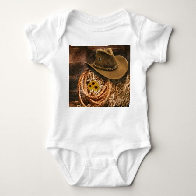 Body Para Bebé Gorra Cowboy (Anverso)