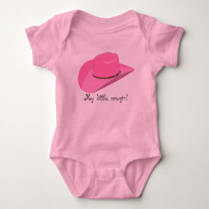 Body Para Bebé Gorra de vaquero rosa