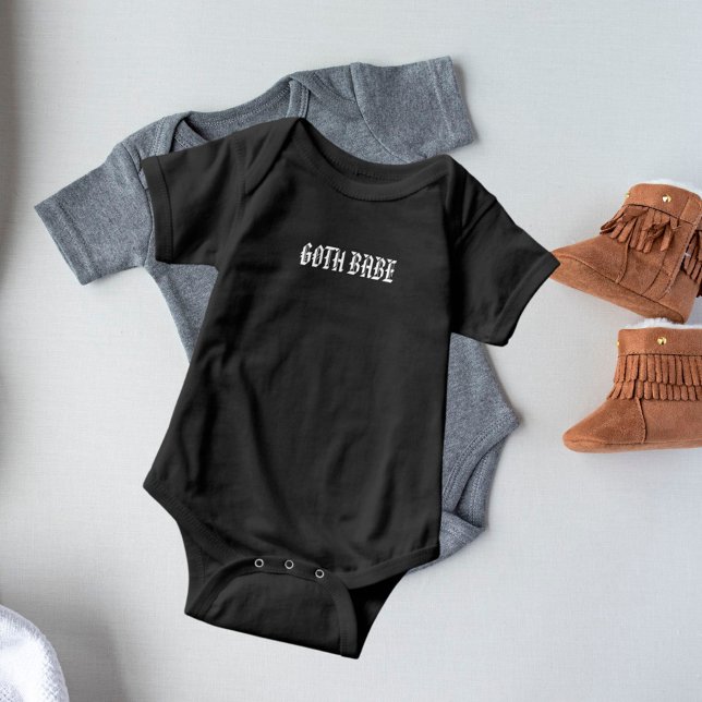 Body Para Bebé Gótico divertido Babe Typography Baby Bodysuit (Subido por el creador)