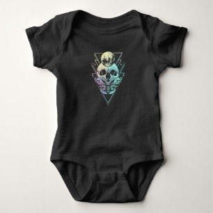 Body Para Bebé Gótico Pastel Cráneo de la Luna Gótica Wicca Cr
