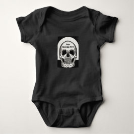 Body Para Bebé Gótico personalizado bebé cráneo negro