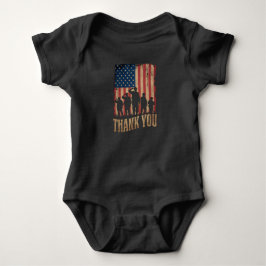 Body Para Bebé Gracias Día de los Veteranos Bandera Americana Vin