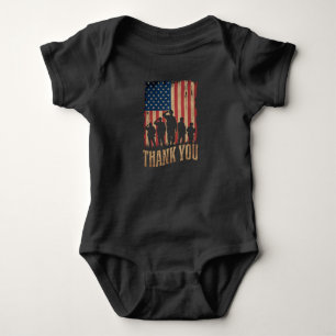 Body Para Bebé Gracias Día de los Veteranos Bandera Americana Vin