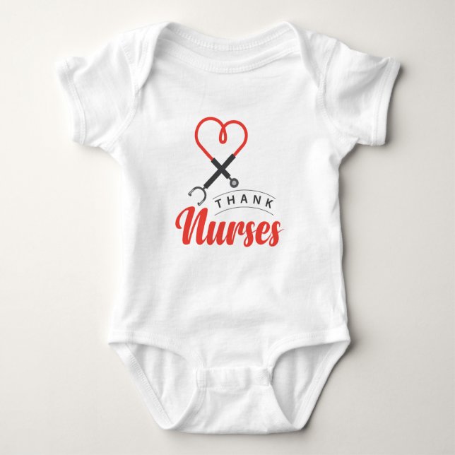 Body Para Bebé Gracias Enfermeras (Anverso)