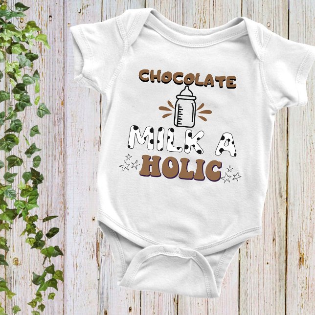 Body Para Bebé Graciosa bebida de chocolate a leche (Subido por el creador)