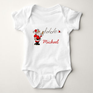 Body Para Bebé Graciosa camiseta bebé personalizada de Santa