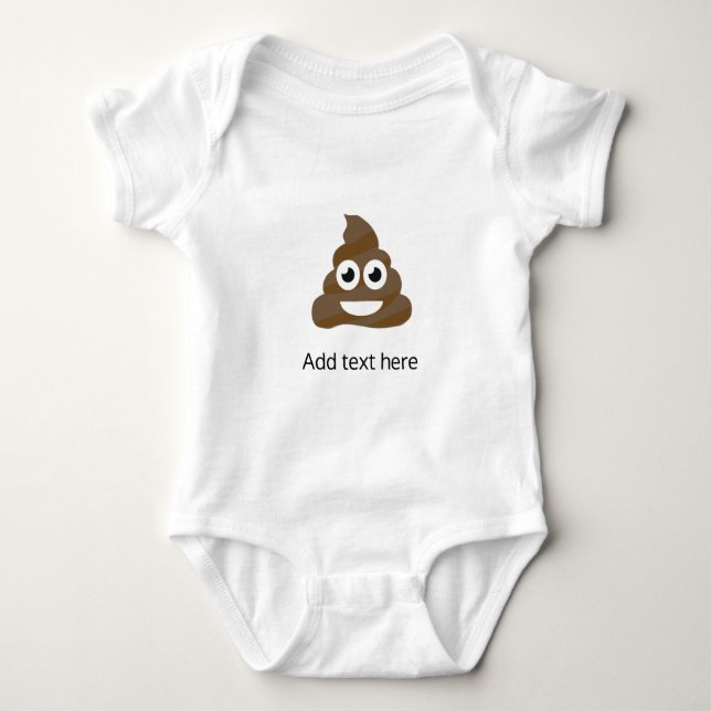 Body Para Bebé Graciosa Emoji de Cute Poop (Anverso)