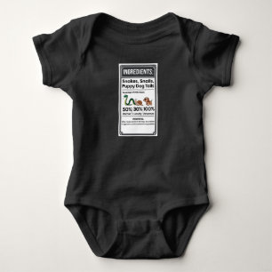 Body Para Bebé Graciosa etiqueta de niño ingrediente simple Hallo