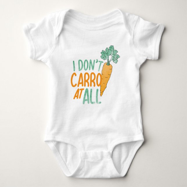 Body Para Bebé Gracioso Carrot Pun Art Chistes Comida Carrot Art  (Anverso)