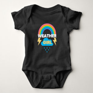 Body Para Bebé Gracioso Chica Meteorólogo Meteorología Nube de