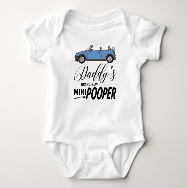 Body Para Bebé Gracioso - Diseño de Mini Pooper Baby para Papi (Anverso)