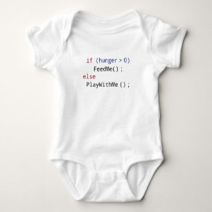 Body Para Bebé Gracioso FeedMe o PlayWithMe Code Blanco
