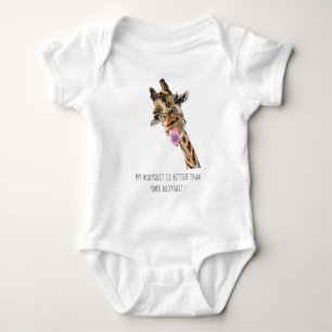 Body Para Bebé Gracioso Giraffe Baby Bodysuit - Personalizado Tex