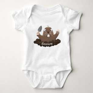 Body Para Bebé Gracioso gopher digging personalizado ilustracion