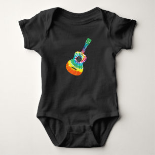 Body Para Bebé Gracioso Hippie Arco Iris Tye Guitarra Acústica Pr